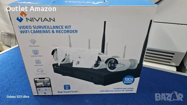 Nivian NV-KIT830W-4CAM Wi-Fi видеокамера за наблюдение, снимка 12 - IP камери - 47685394