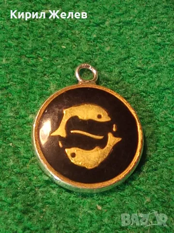 ЗОДИЯ РИБИ АСТРОЛОГИЧЕН СРЕБЪРЕН МЕДАЛЬОН СРЕБРО 900 с ЕМАЙЛ и ЛАК АРТ ПЕНДАНТ 49420, снимка 12 - Колиета, медальони, синджири - 49551522