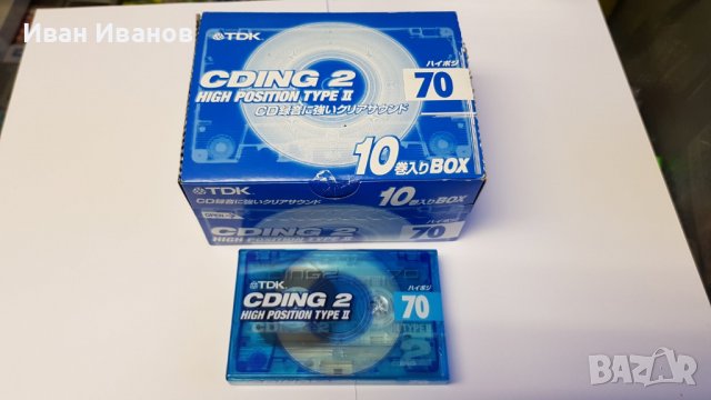 TDK CDing кутия с 10 бр. японски аудиокасети, снимка 2 - Аудио касети - 39699295