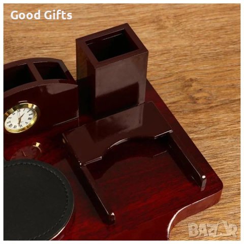 Луксозен органайзер за бюро с часовник, снимка 5 - Други стоки за дома - 43090795