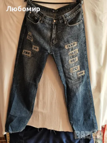 Стилни мъжки дънки King Long с винтидж ефект, снимка 2 - Дънки - 49238411