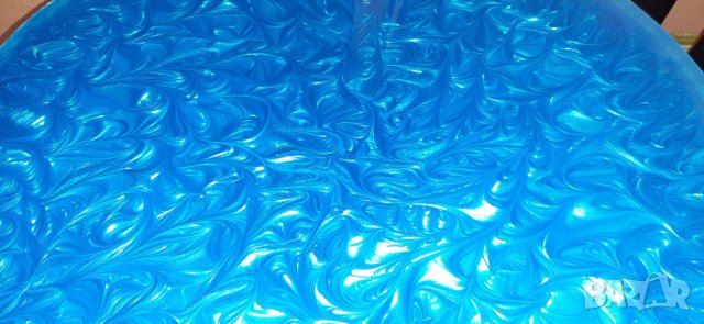 Защитен Плот за маса епоксидна смола ярко син , снимка 3 - Маси - 37881086