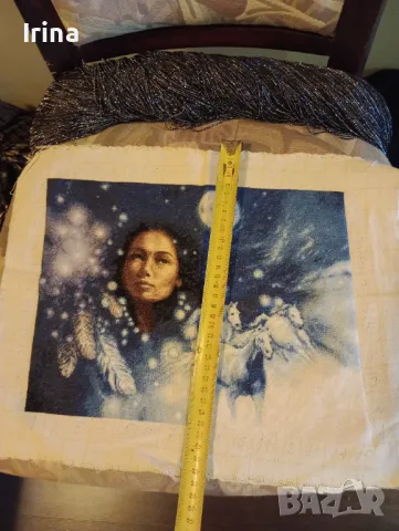 Гоблен ръчно изработен 40см×35см, снимка 2 - Гоблени - 48520474