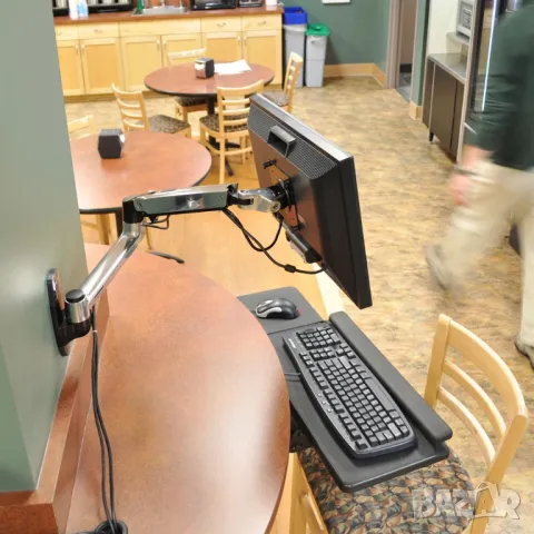 Стойка за стена  регулируема Ergotron LX Wall Monitor Arm, снимка 9 - Стойки, 3D очила, аксесоари - 47892128