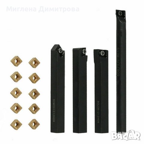 Стругарски комплект 4 ножове 12 мм. с 10 сменяеми пластини, снимка 2 - Други инструменти - 39333279