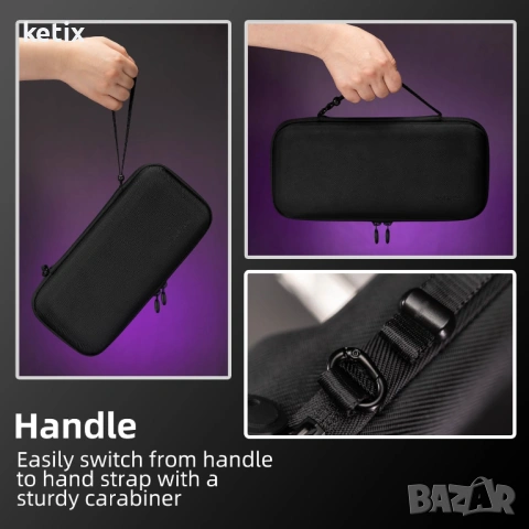 Skull & Co. Every Day Slim калъф за Steam Deck: Защитен калъф за пътуване за GripCase SD - черен, снимка 9 - Аксесоари - 53003878