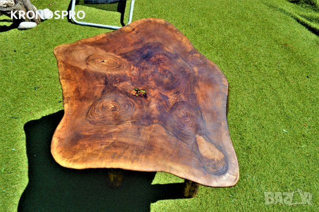 Маса и плот за маса от корен на орех, снимка 5 - Маси - 37187087