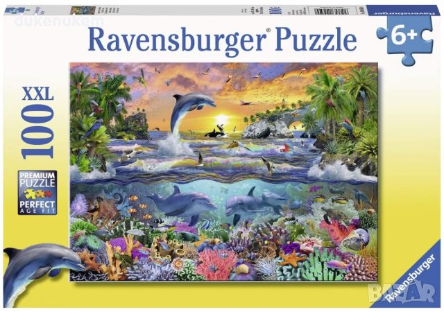 Детски пъзел Ravensburger 10950 Tropical Paradise XXL Подводен свят 100 части , снимка 1 - Образователни игри - 40256668