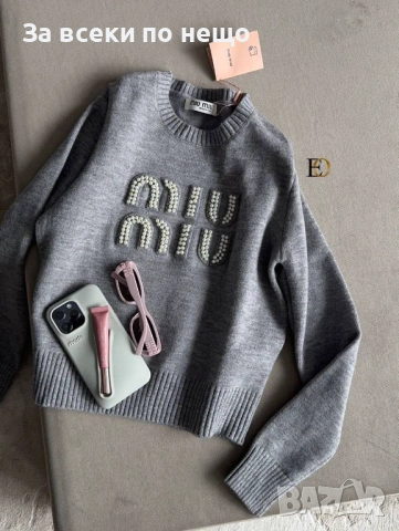 Miu Miu Дамски Пуловер - 4 Налични Цвята Код SK371, снимка 3 - Блузи с дълъг ръкав и пуловери - 52853988