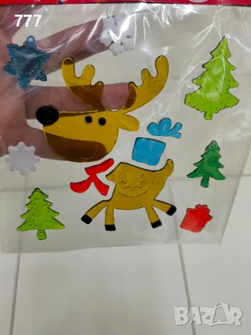 Коледни силиконови стикери , снимка 2 - Декорация за дома - 48150777