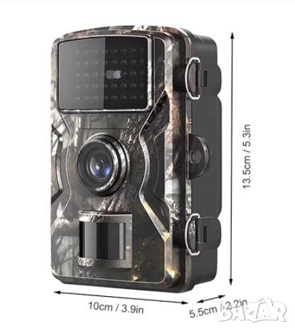 128GB 2024г. FULL HD 1080P Ловна Камера с Вграден Монитор Фото Капан и 940nm Невидимо Нощно Виждане, снимка 12 - Комплекти за видеонаблюдение - 36930836