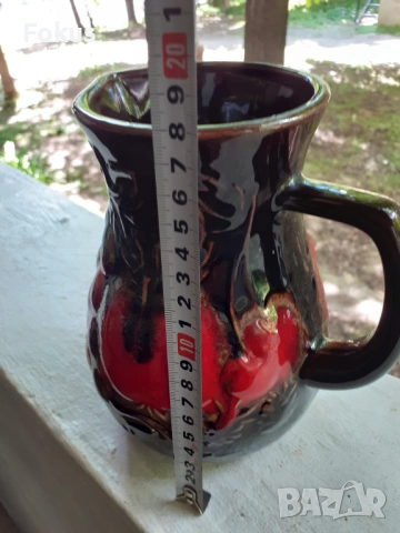 Много красива стара кана немска керамика - маркировки, снимка 5 - Антикварни и старинни предмети - 53478319