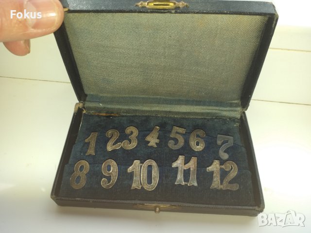 Рядка антикварна находка - комплект цифри "Alpacca", снимка 1 - Антикварни и старинни предмети - 43153002