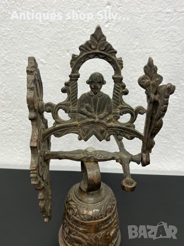 Стара бронзова камбана / звънец за порта. №4868, снимка 6 - Антикварни и старинни предмети - 43364399