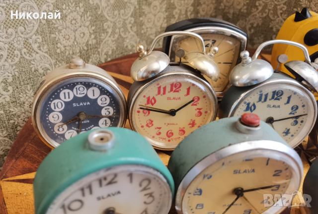 Лот настолни часовници будилник Слава , снимка 10 - Антикварни и старинни предмети - 44878187