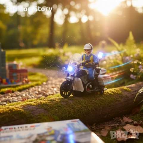 Полицейски мотор със светлини и звук – движение, екшън и усмивки, снимка 2 - Коли, камиони, мотори, писти - 51812458