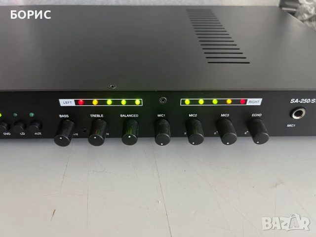 Mixing усилвател MONACOR SA-250/SW (за студио, репетиционна и др), снимка 3 - Ресийвъри, усилватели, смесителни пултове - 50738332