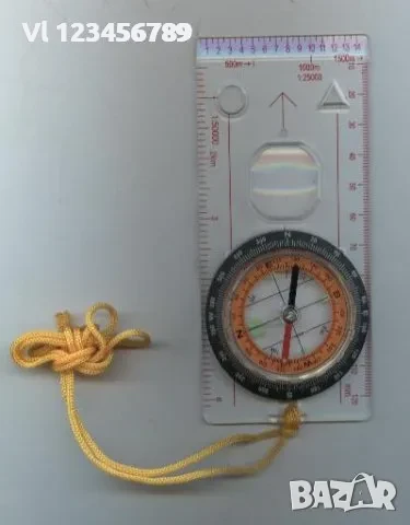 Стабилизиран призматичен компас на линийка/ориентиране/ тип Бусола, снимка 4 - Други спортове - 50670025