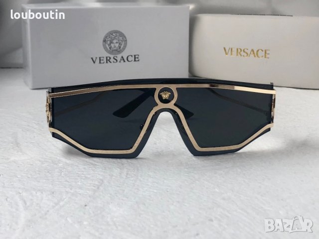 Versace 2023 дамски мъжки слънчеви очила маска черни кафяви прочрачни, снимка 7 - Слънчеви и диоптрични очила - 39842328
