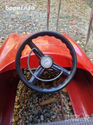 Ретро метална количка с педали от соца, снимка 2 - Антикварни и старинни предмети - 52654655