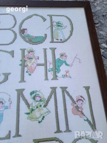 гоблен с азбуката на латиница, снимка 4 - Гоблени - 47720345