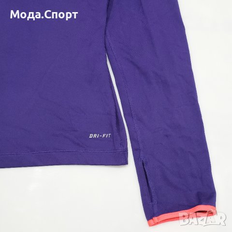 Nike Pro 665885 1/2 Microfleece Оригинален Микрополар Блуза Полар Отвор за Палец (XL), снимка 5 - Блузи с дълъг ръкав и пуловери - 38984405