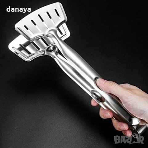 1486 Двойна шпатула за скара широка щипка за сервиране и готвене, снимка 5 - Прибори за хранене, готвене и сервиране - 28686546