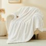 Одеяло Qucover, бяло пухкаво одеяло с двустранен дизайн, 150x200 см, снимка 9