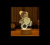 Романтична 3D акрилна настолна нощна лампа-сувенир/подарък за различни поводи, снимка 3