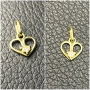 Златни висулки буква  сърце слонче 14 карата 585 zlatni gold sarce bukva, снимка 5