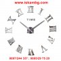 Голям 3D стенен часовник декорация за дома - РИМСКИ ЦИФРИ 4225, снимка 3