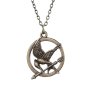 Колие от филма Игрите на глада 1 Сойка присмехулка Hunger Games Mockingjay цвят сребро и старо злато, снимка 3