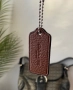 Authentic Coach Leather Hangtag Bag Charm Brown Pebbled Leather, снимка 8