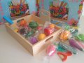 Огромен сет дървени магнитни плодове и зеленчуци XXL / чудесен за подарък / дървени игри, снимка 2