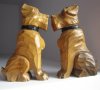 2 бр дървени: куче териер, котка, дърворезба фигура пластика, снимка 2