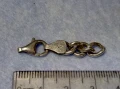 СТАРА СРЕБЪРНА КАРАБИНКА ЗАКОПЧАЛКА За КОЛИЕ ЛАНЕЦ ВЕРИЖКА ГРИВНА СРЕБРО 925 ПРОБА 49327, снимка 7