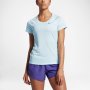 Nike Dry Miler Blue - страхотна дамска тениска, снимка 1 - Тениски - 32997326