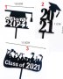 Class Of 2021 Клас на 2021 завършване тога топер украса табела за торта, снимка 1 - Други - 32927820