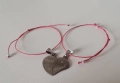 Гривни за най-добри приятелки,на червен конец,ръчно изработени, снимка 1