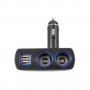 Светещ разклонител за запалка с 2 гнезда и 2 USB, снимка 5