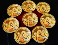 Чиния японски костен порцелан Satsuma,злато. , снимка 7