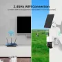 Соларна WIFI камера със соларен панел PTZ 360, 1080P, Full HD, цветно Hощно Bиждане, снимка 9