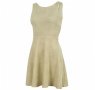 Кокетна кремава рокля без ръкав с изрязян гръб,внос от Англия, снимка 1 - Рокли - 26523554