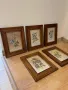 Комплект антикварни картини, 5бр., снимка 7