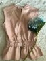 Кожен топ блуза в нежно розов цвят праскова, снимка 5