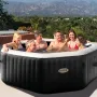 Надуваемо джакузи Intex PureSpa Bubble Deluxe, 4 места, 120 въздушни струи, тъмно сиво, снимка 5
