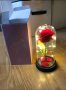 Вечна роза в стъкленица с LED лампички в подаръчна кутия подарък за Свети Валентин , снимка 6