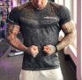 Мъжки маркови тениски за фитнес Gym Generation тъмно сива, снимка 2