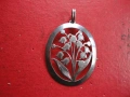 Уникален сребърно ажурно колие медальон 900, снимка 2