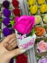Мини кашпи със сапунени рози , снимка 1 - Подаръци за рожден ден - 39317609
